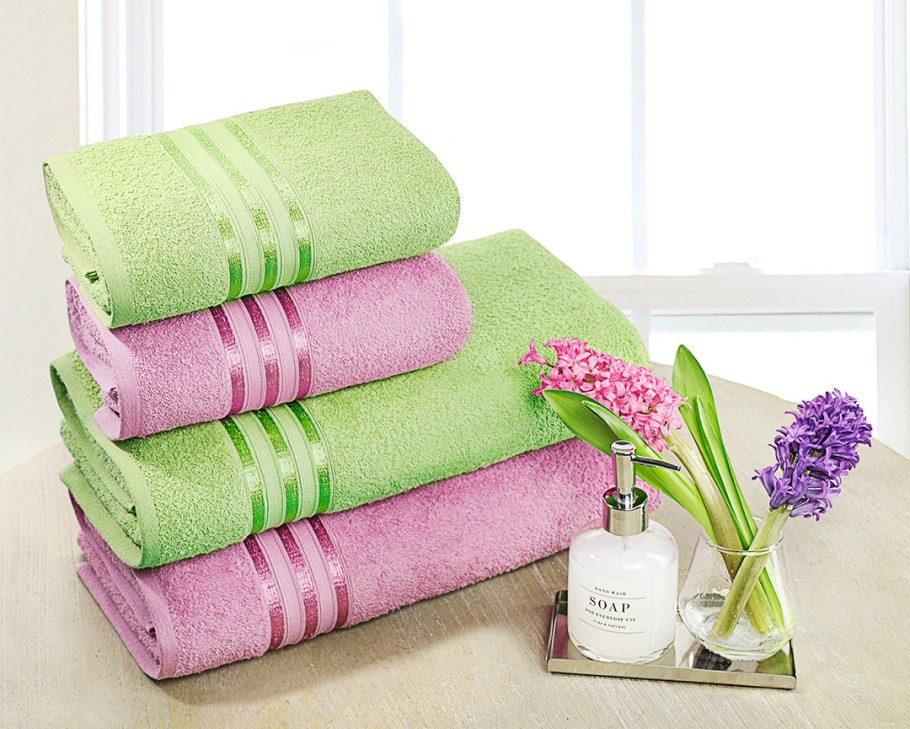 Полотенце 70х130, салатовый