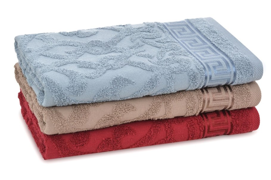 Полотенце махровое жаккардовое пестротканное 70х130 460 гр/м2