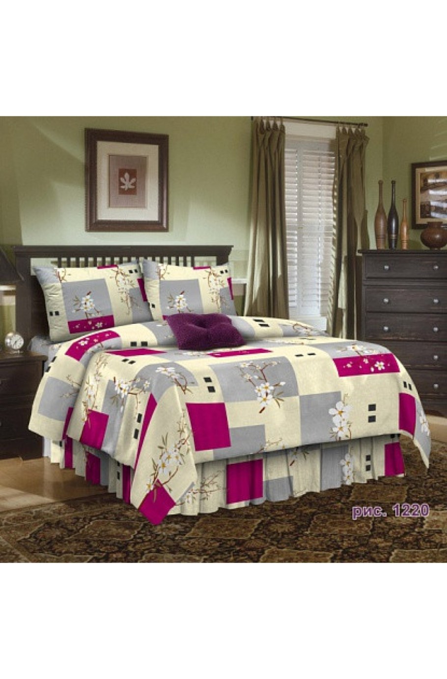 Постельное белье 1.5-спальное guten Morgen Глори 837 бязь