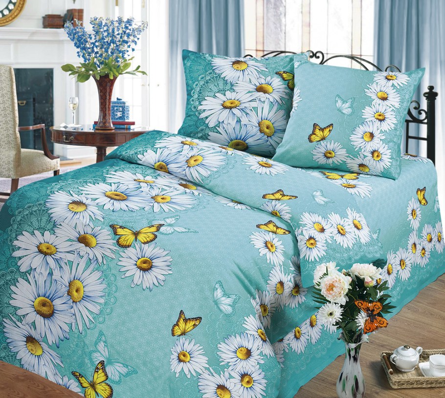 КПБ бязь 1,5 СП. Миланика (бабочки)