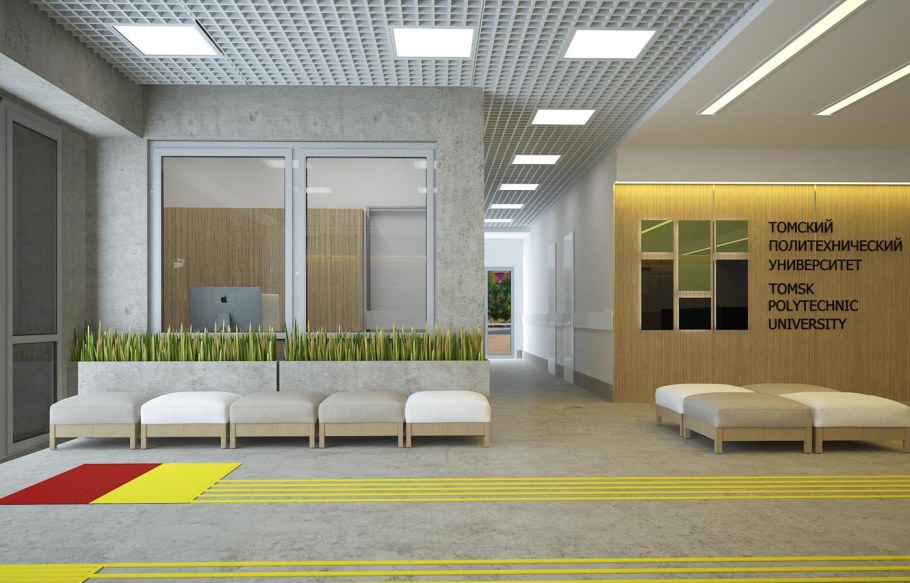 Интерьер фойе университета