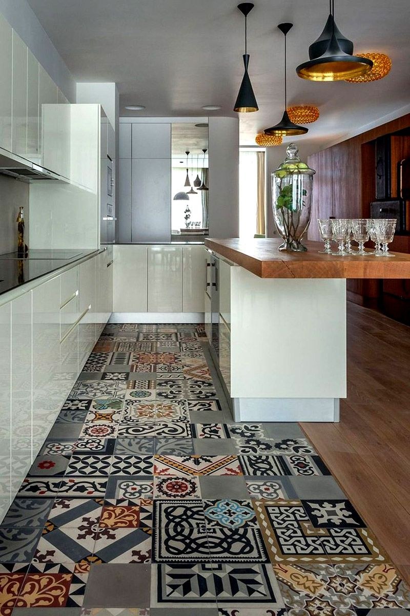 Плитка на кухню на пол