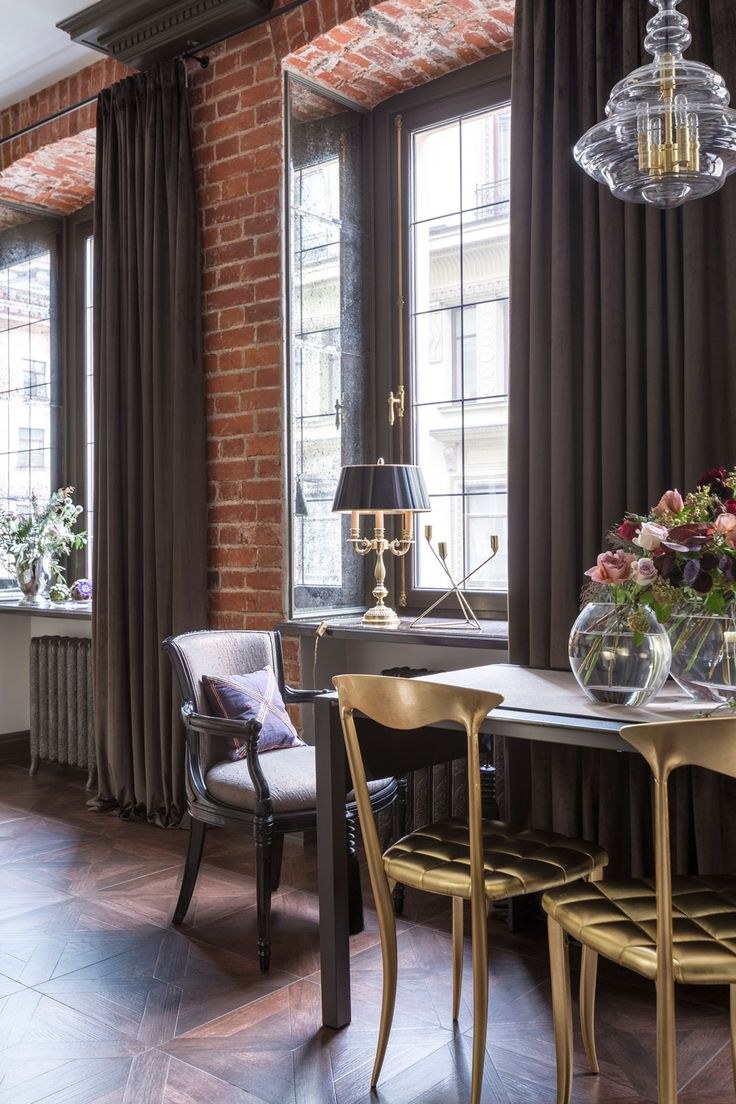 Шторы лофт в интерьере