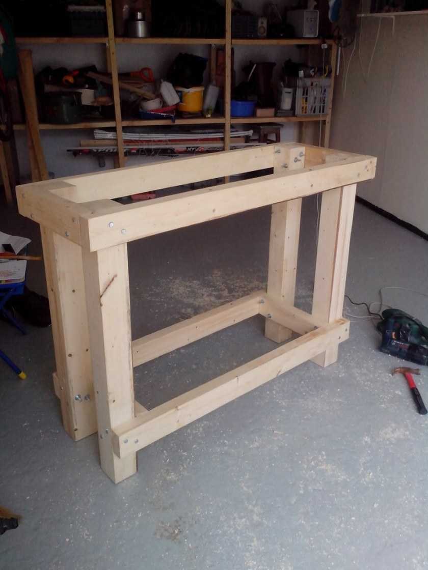 Верстак из бруса 50x100