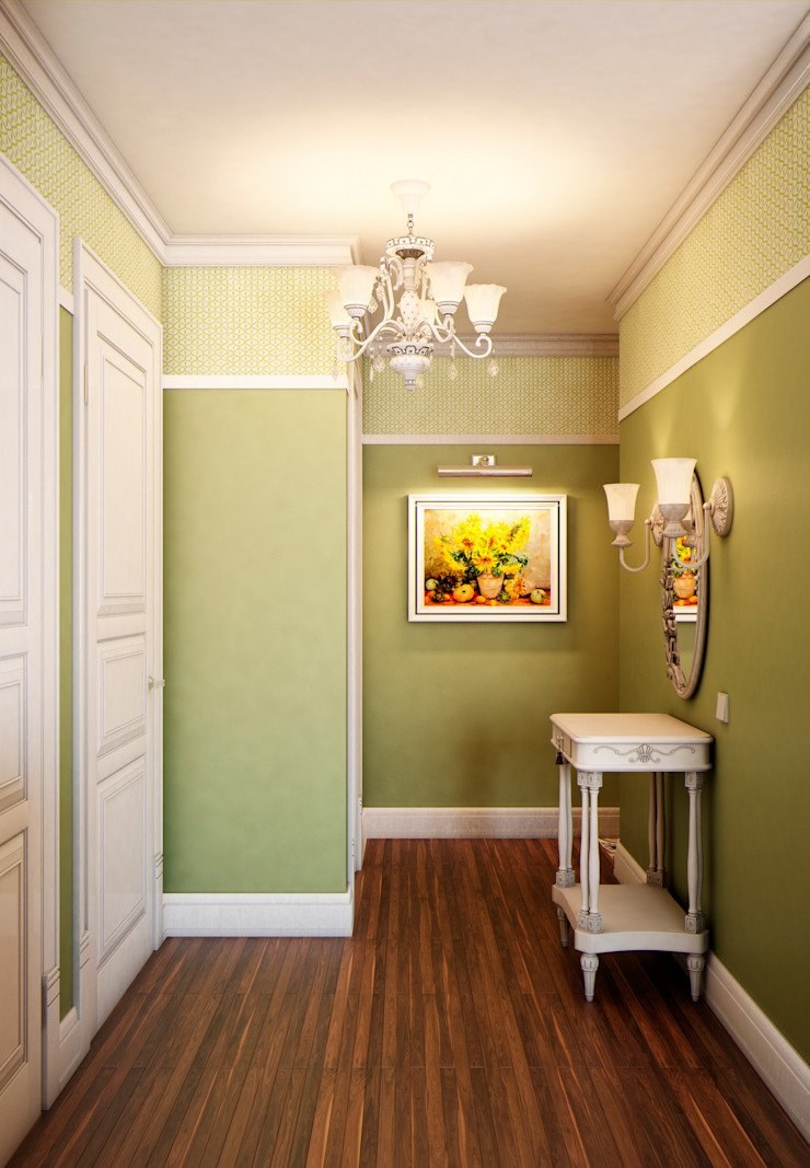 Коридор в фисташковом цвете