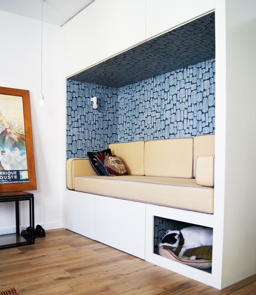 Кровать в нише в однокомнатной