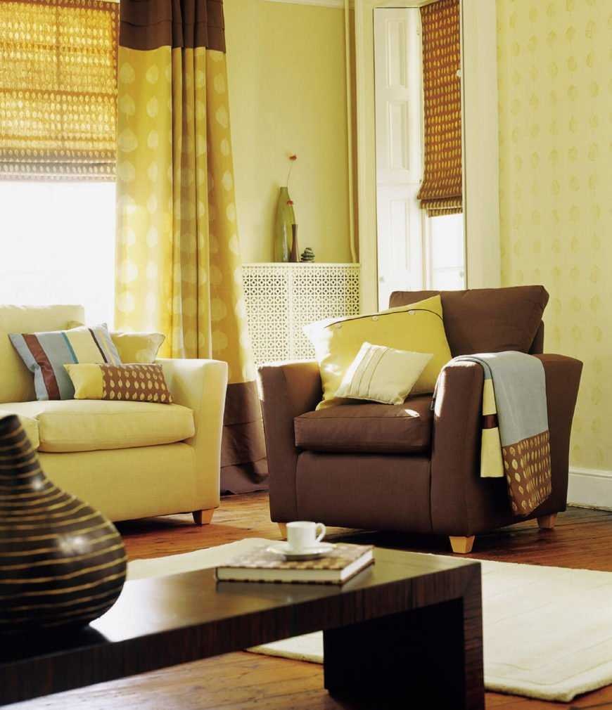 Сочетание коричневого в интерьере