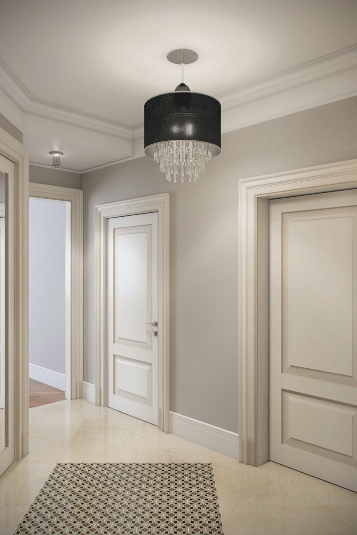 Светлый плинтус в интерьере