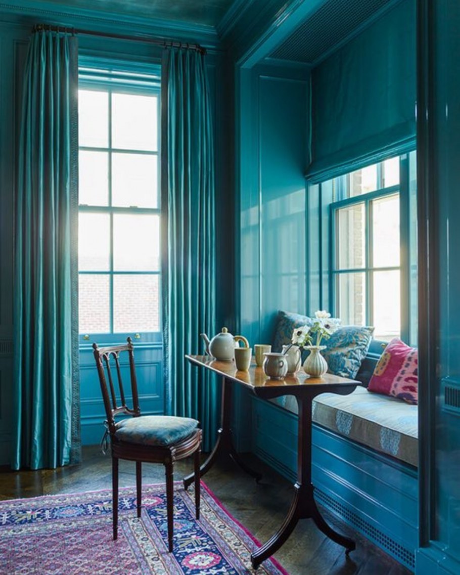 Бирюзовый интерьер