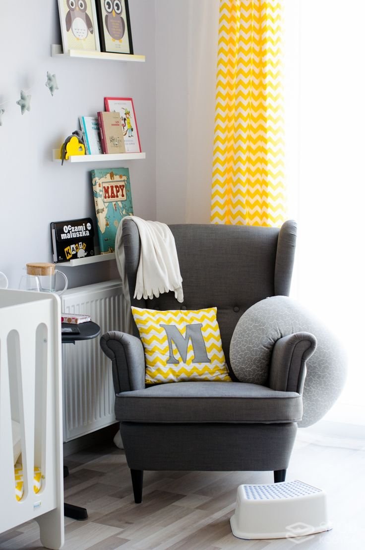 Кресло икеа СТРАНДМОН серое