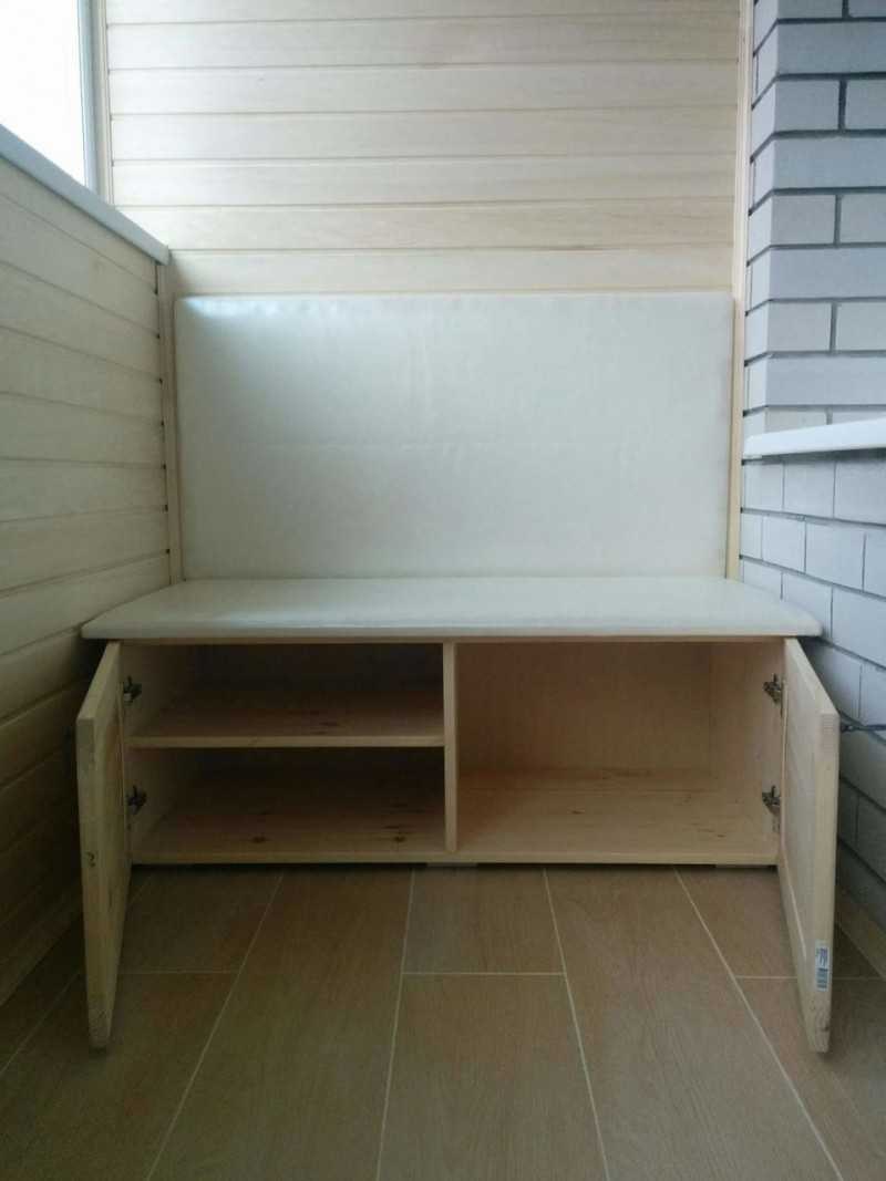 Диван на балкон с ящиком