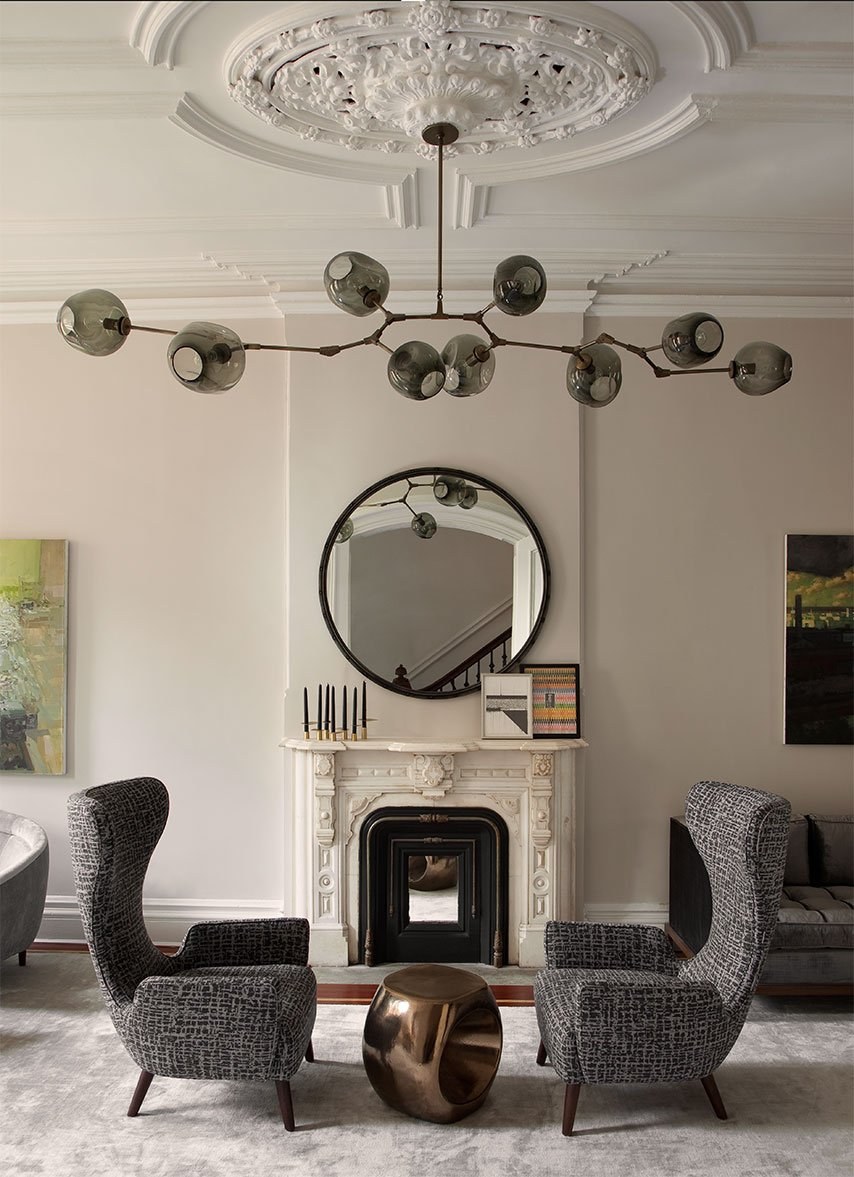 Светильник Линдси Адельман в интерьере черный