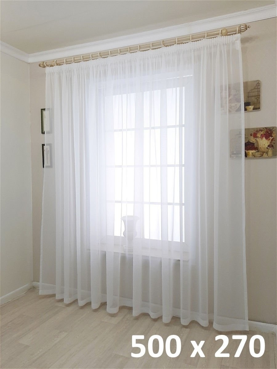 Тюль вуаль ширина 500 см высота 250 см