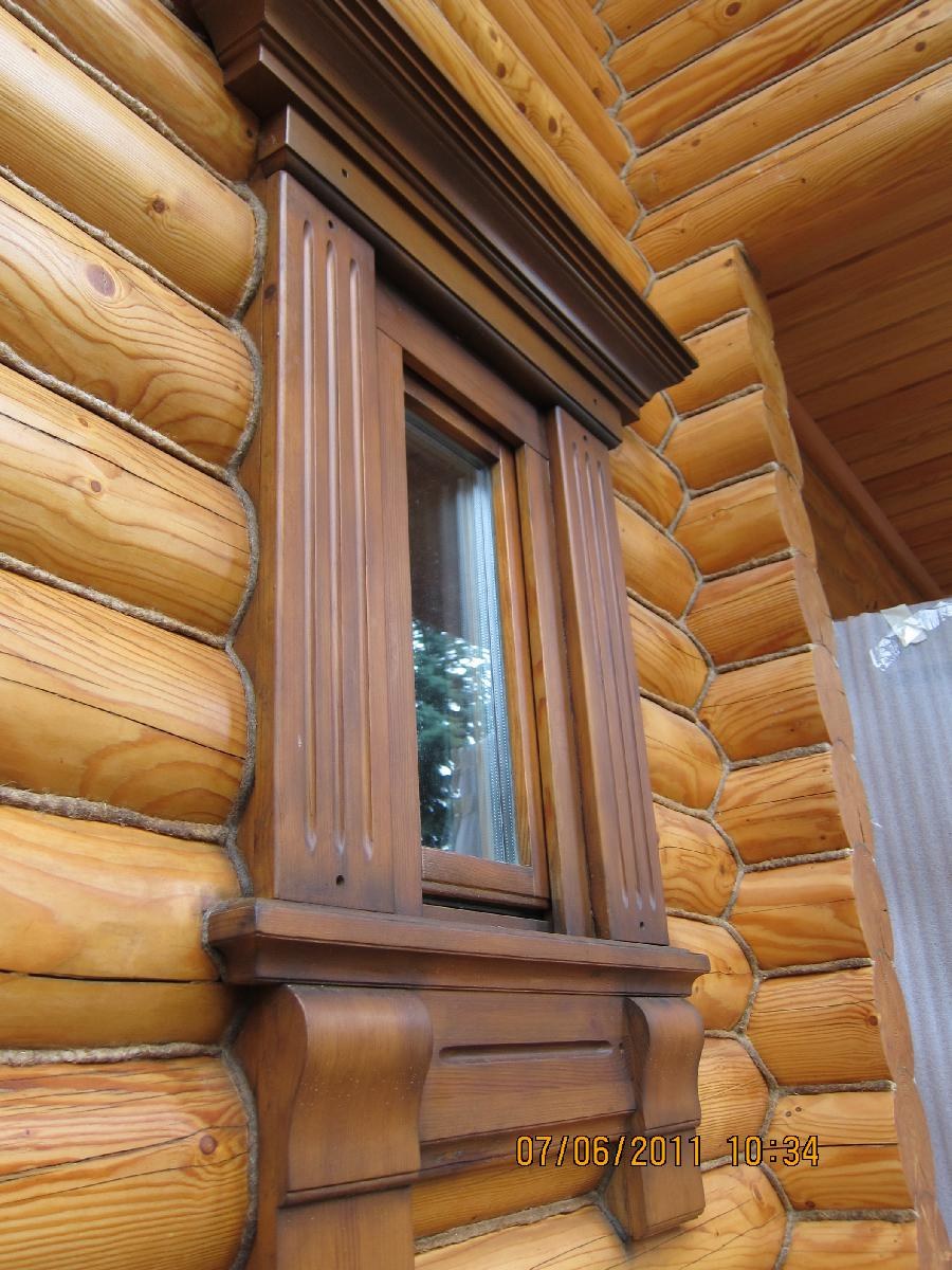 Наличники на окна в срубе