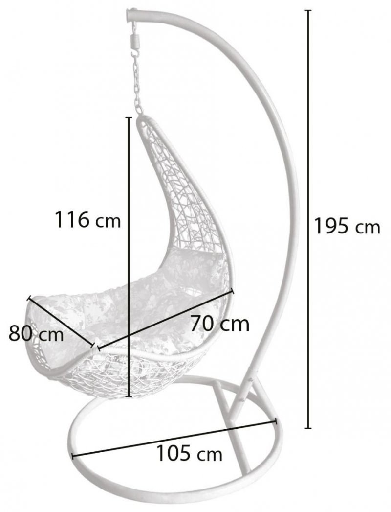 Подвесное кресло кокон чертёж