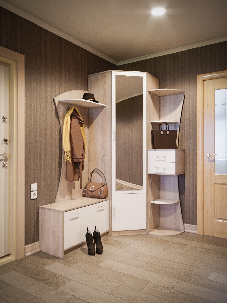 Угловая прихожая дуб сонома