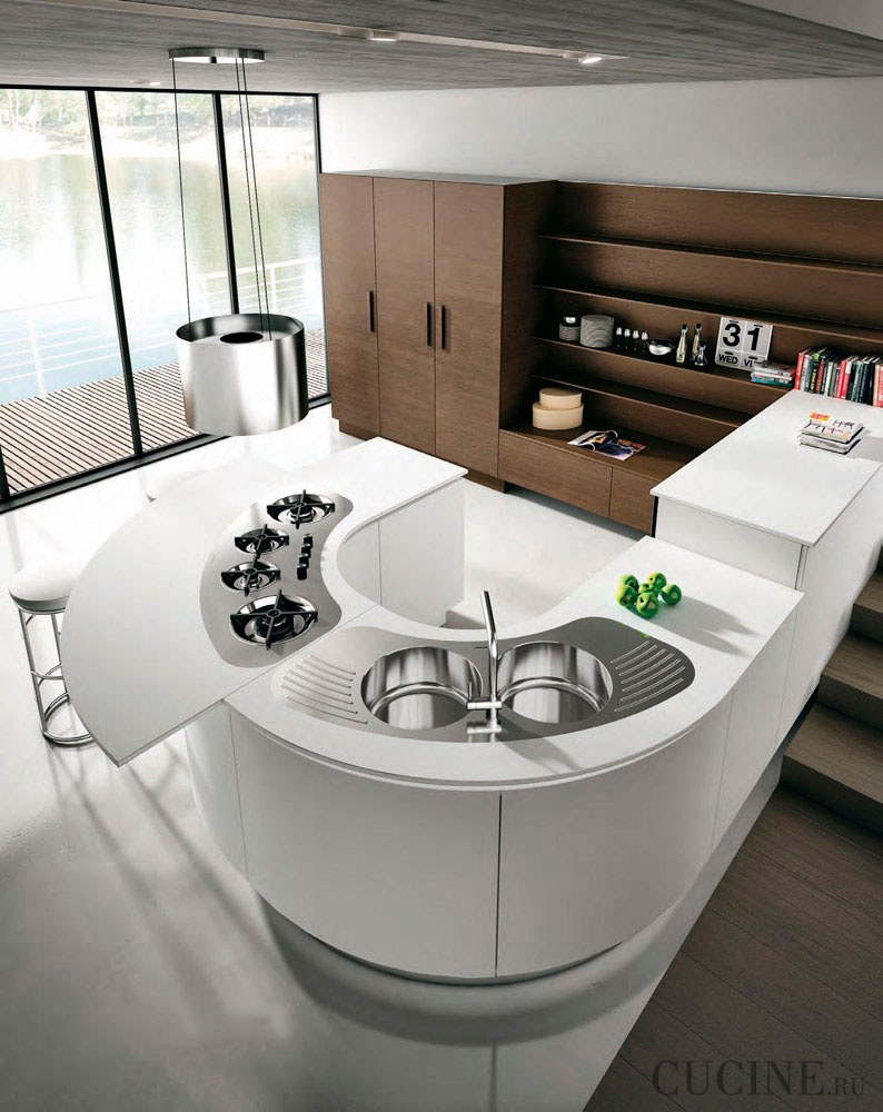 Кухня в круглом доме