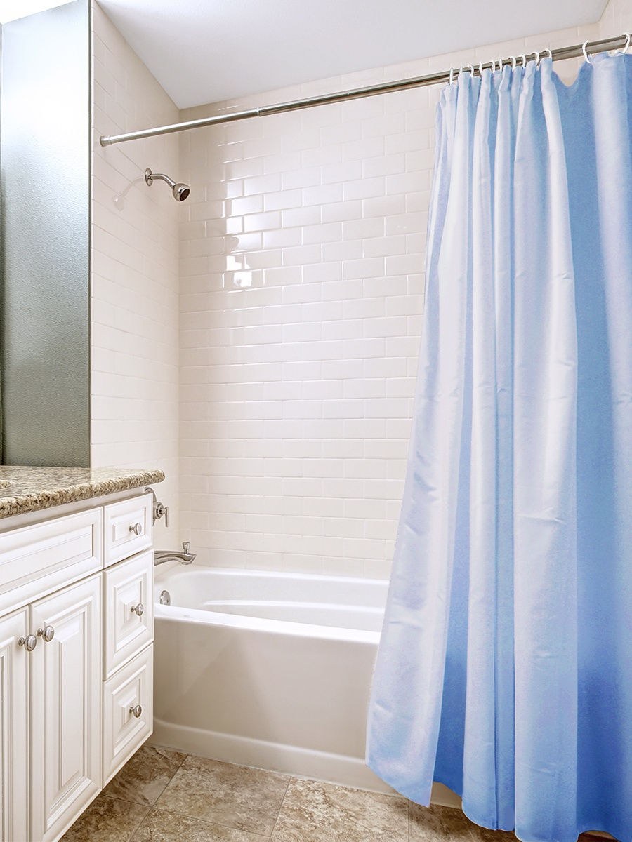 Занавес для ванной 180х180см зеленый