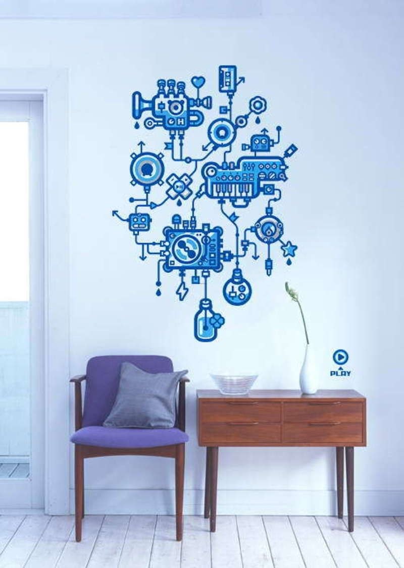 Креативные наклейки на стену