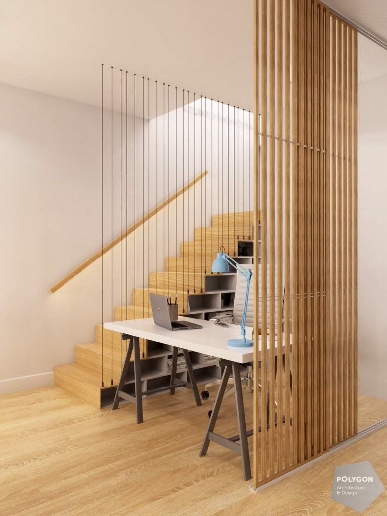 Перегородка из канатов для зонирования