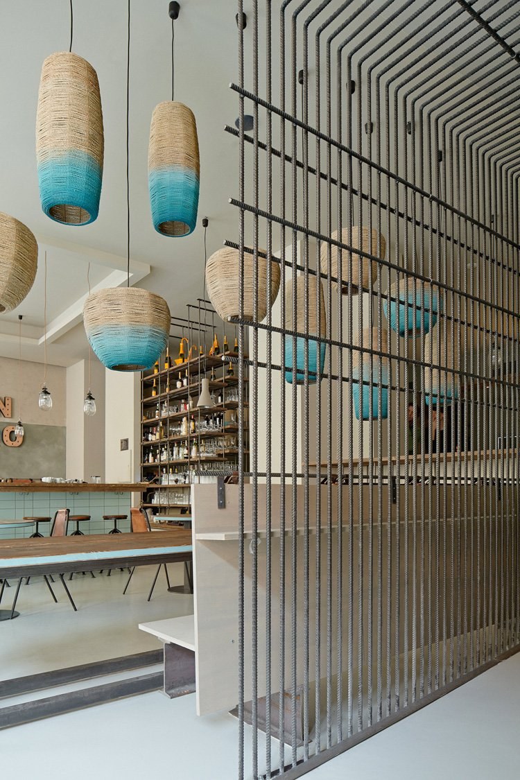 Декоративная перегородка из веревок