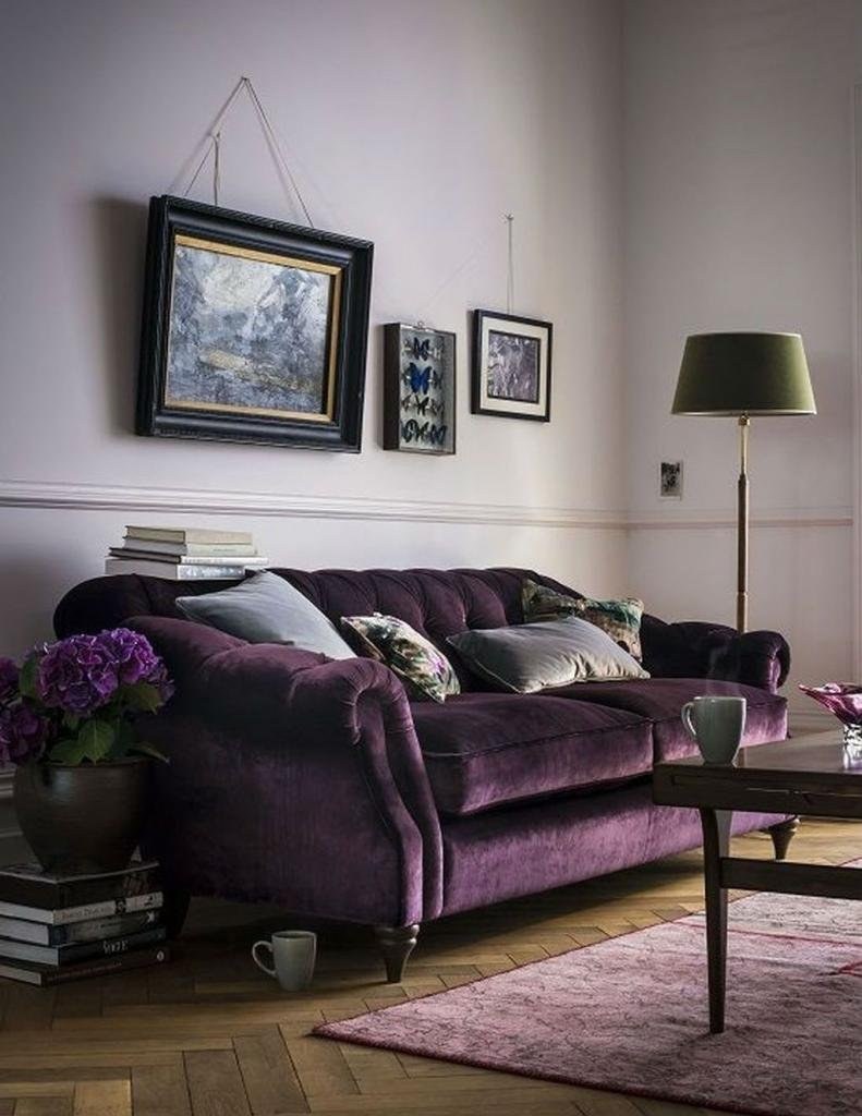 Серо-лиловый цвет в интерьере
