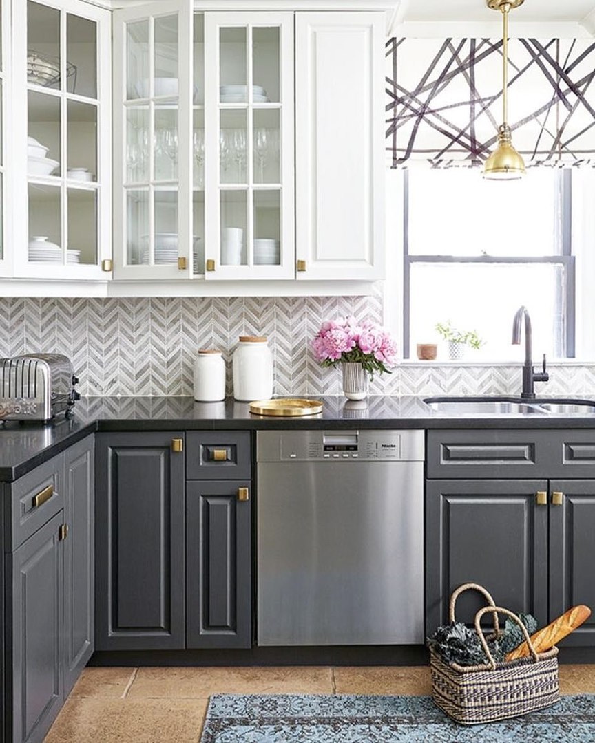 Кухня икеа Будбин серая