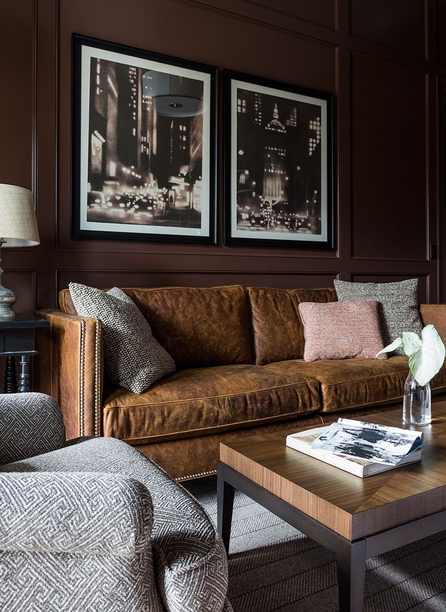 Интерьер в коричневых тонах
