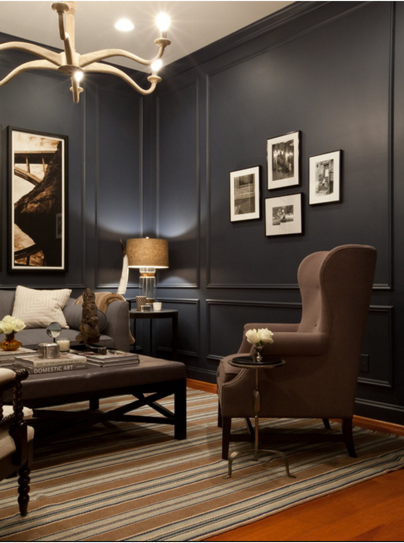 Коричневые стены в интерьере