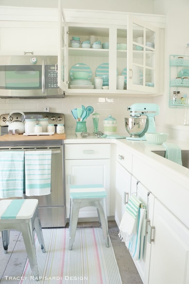 Кухня мята Тиффани