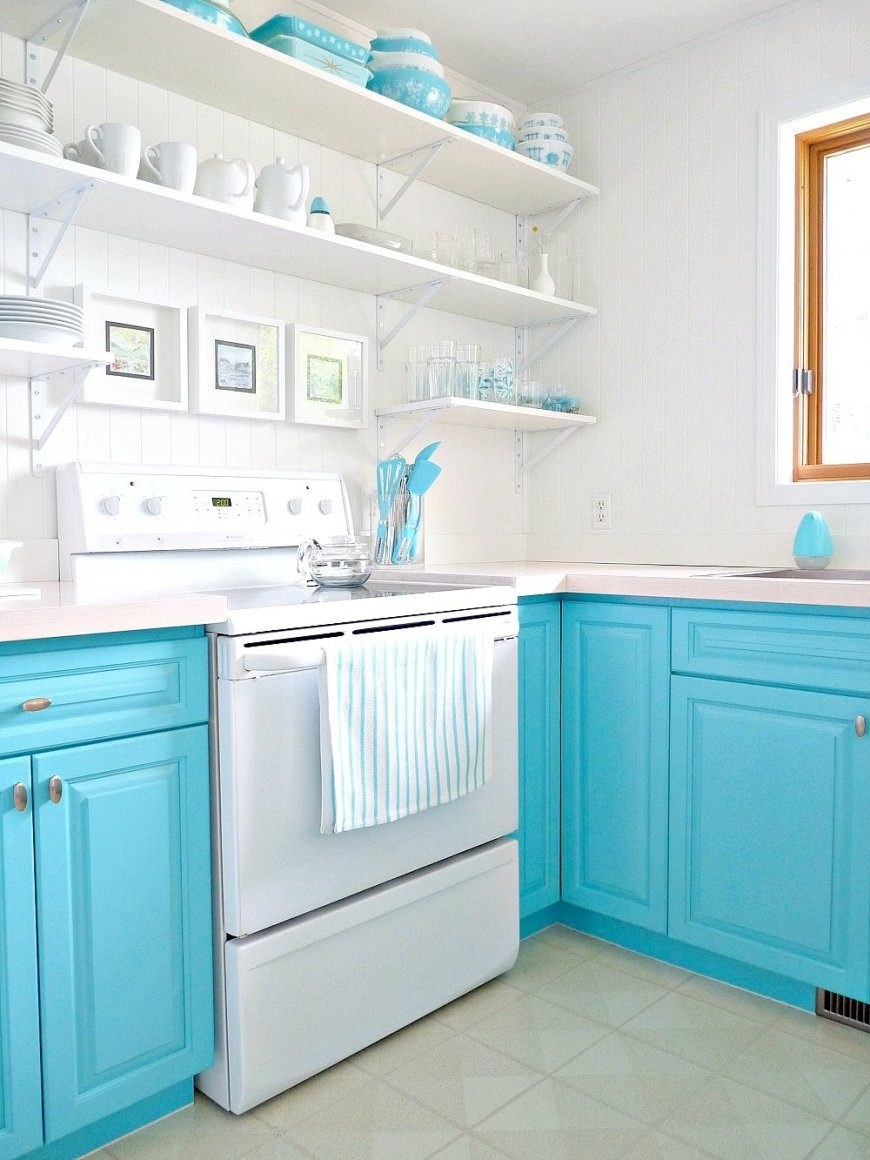 Бирюзовая кухня Леруа Мерлен