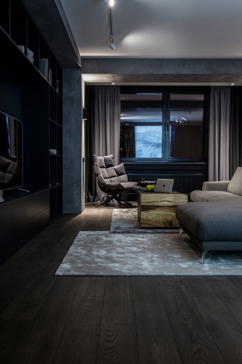 Темный интерьер