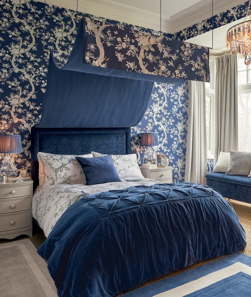 Спальня в синем цвете