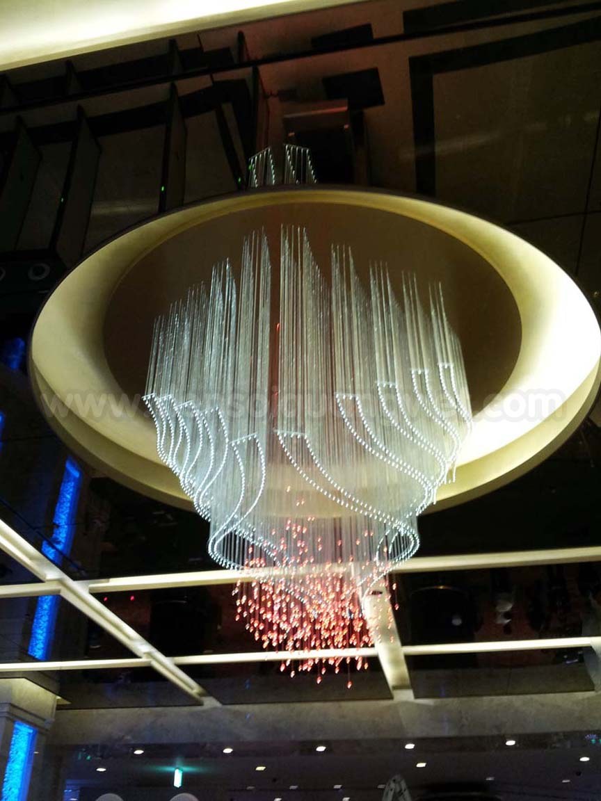 Люстры с оптическим волокном