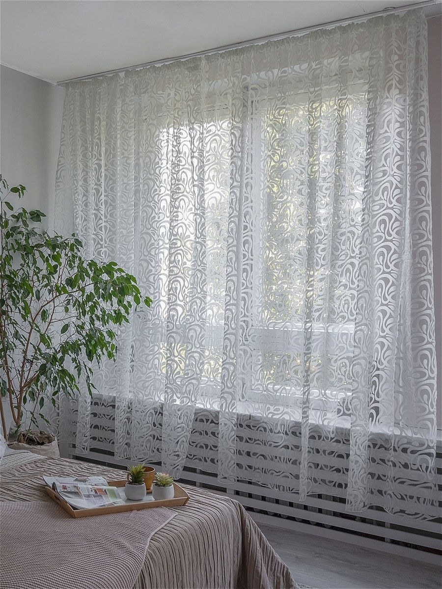 Тюль для спальни без штор