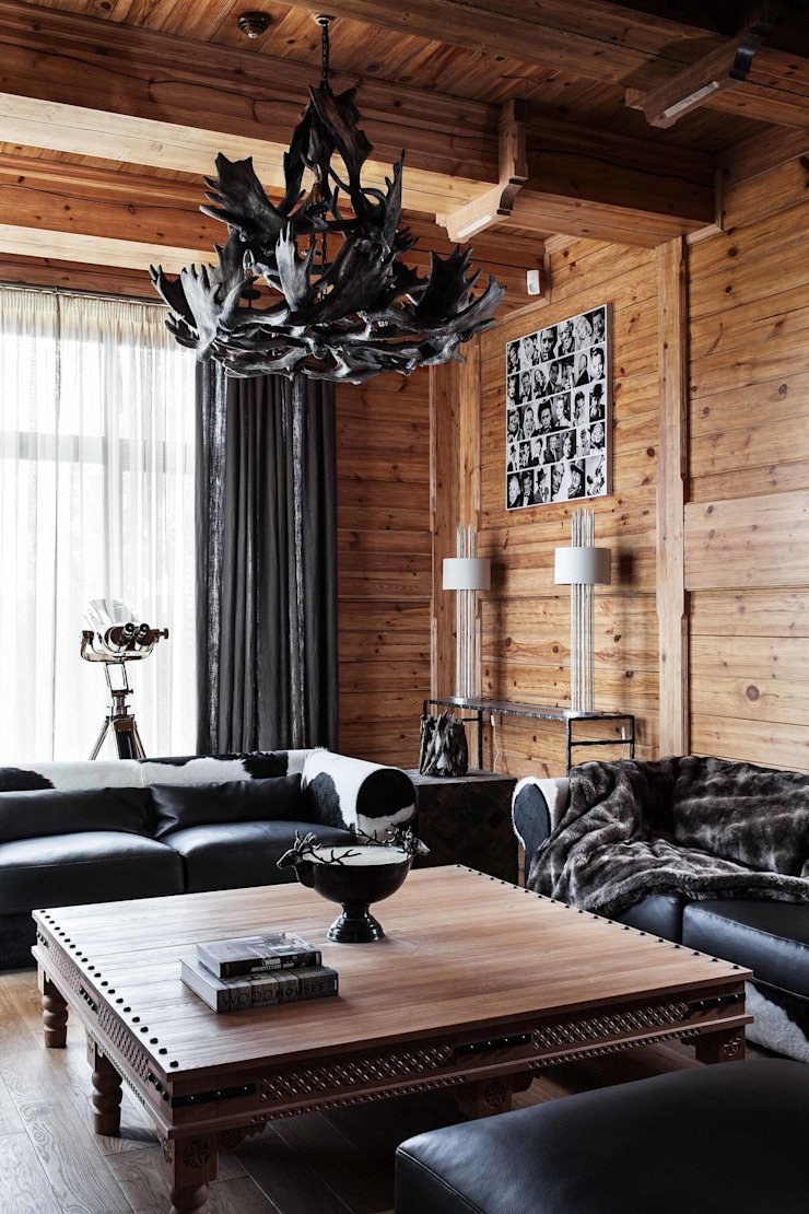 Современный деревянный интерьер