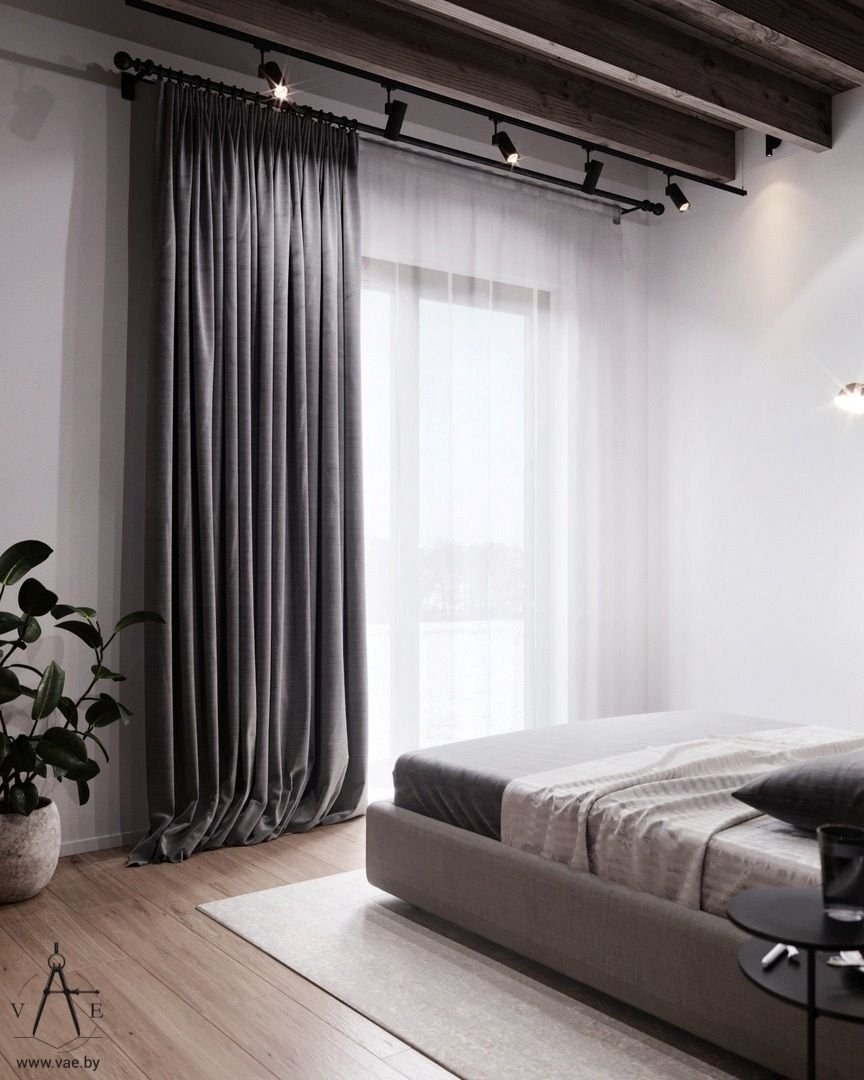 Шторы лофт в интерьере