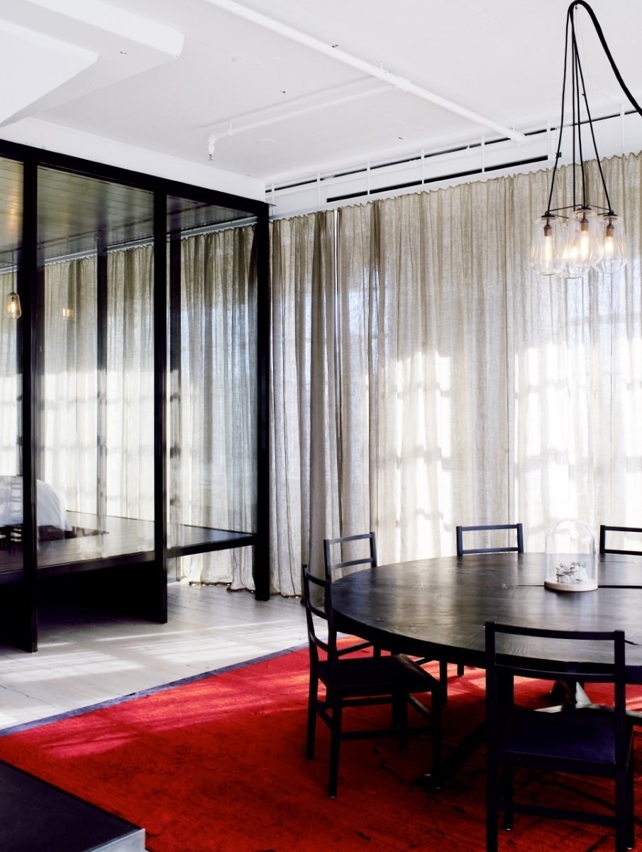 Шторы в стиле лофт