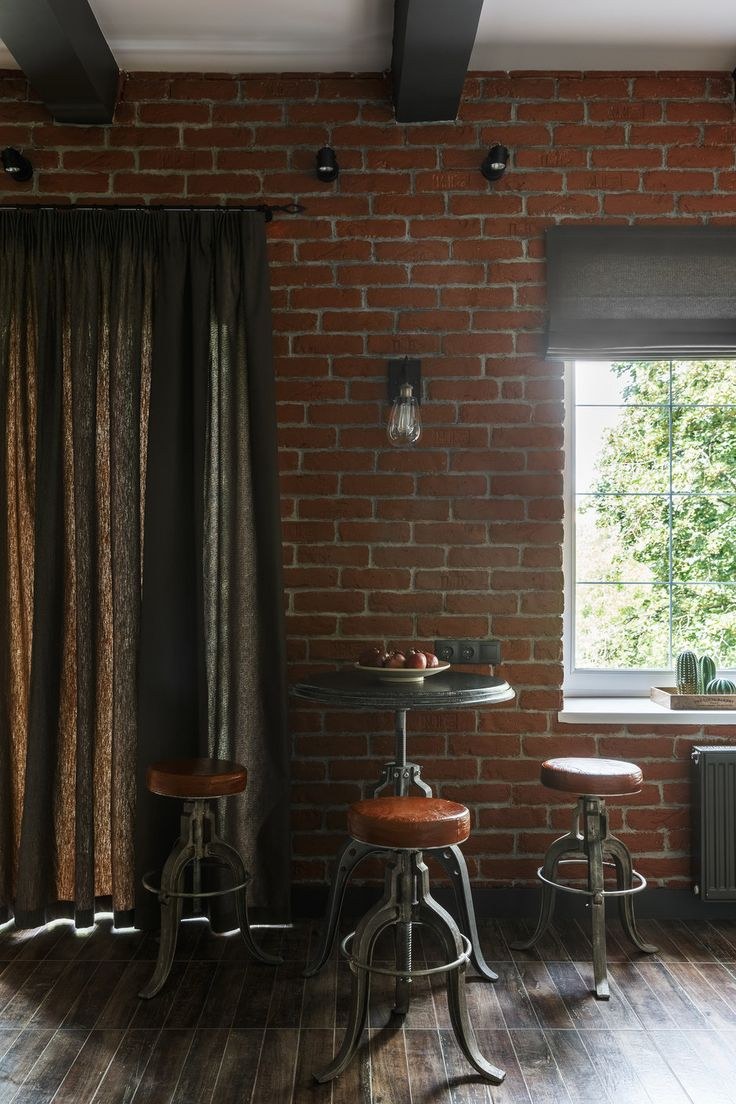 Шторы на кухню в стиле лофт