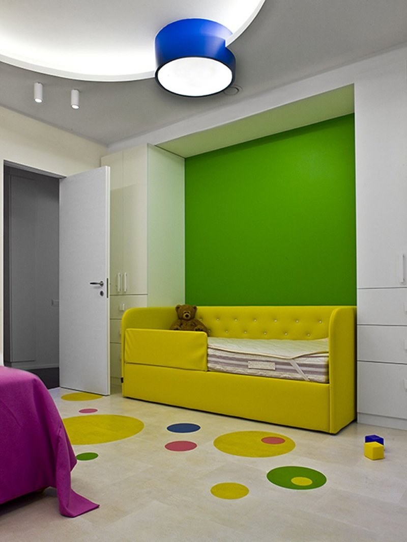 Детская комната в зеленых тонах