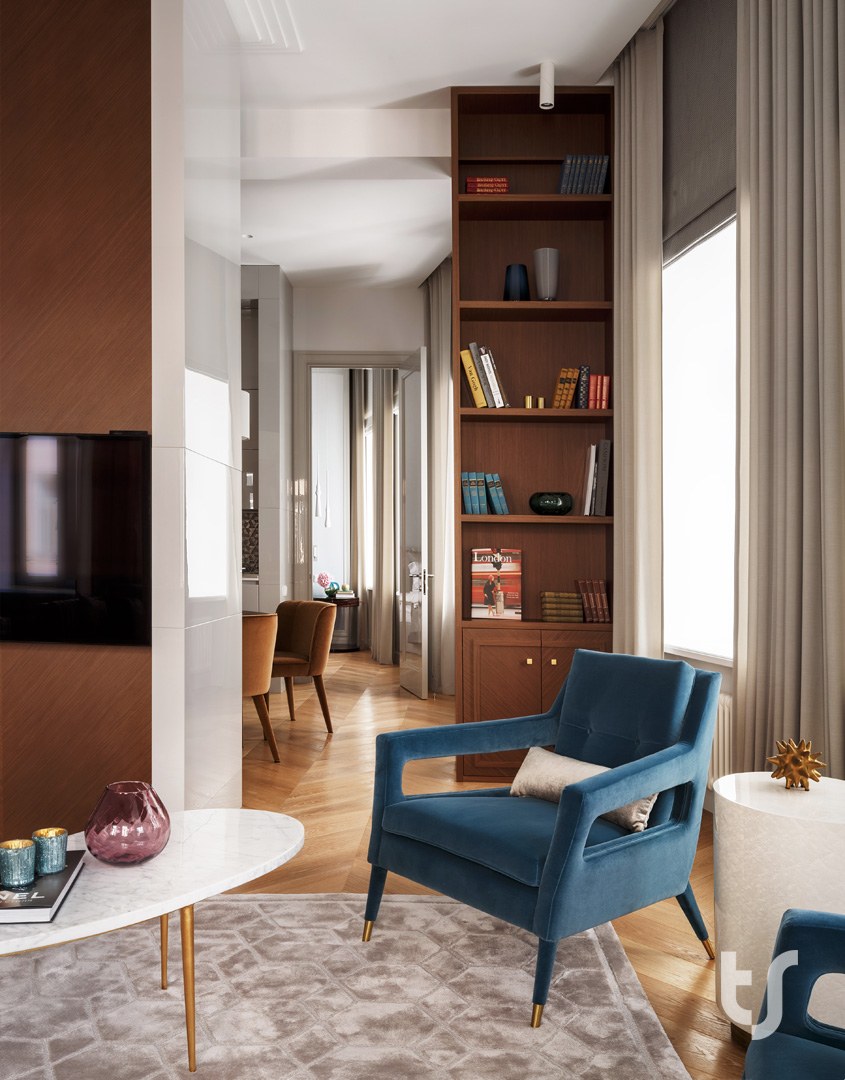 Анфиладные планировка в современной квартире