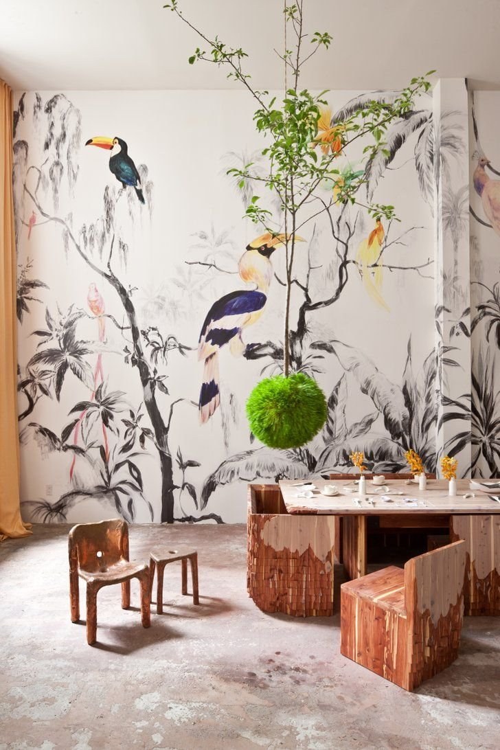 Современная роспись стен