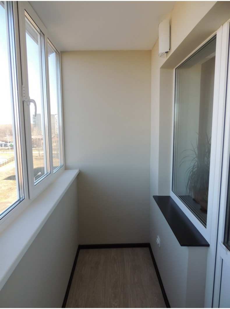 Отделка балкона внутри