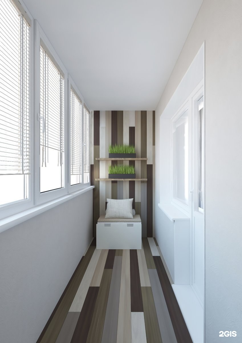 Отделка балкона внутри