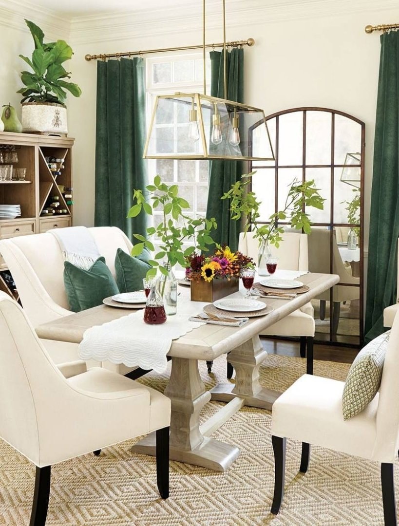 Сочетание зеленого в интерьере