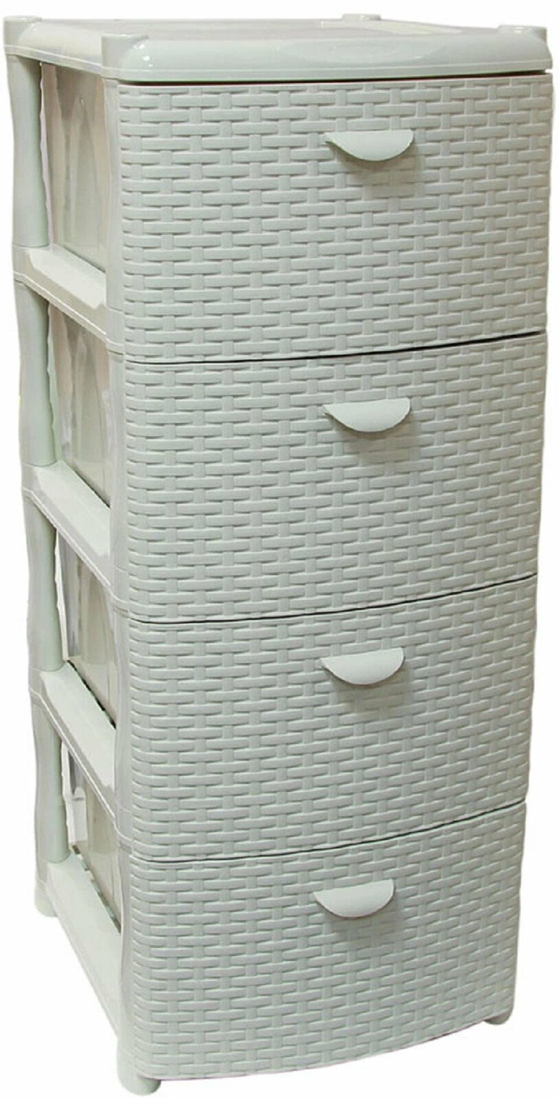 Комод idea м 2812 ротанг белый