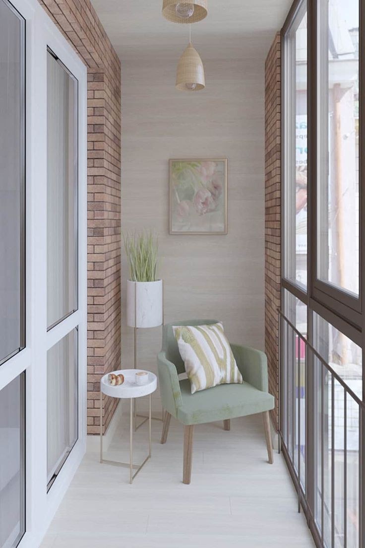 Интерьер балкона лоджии