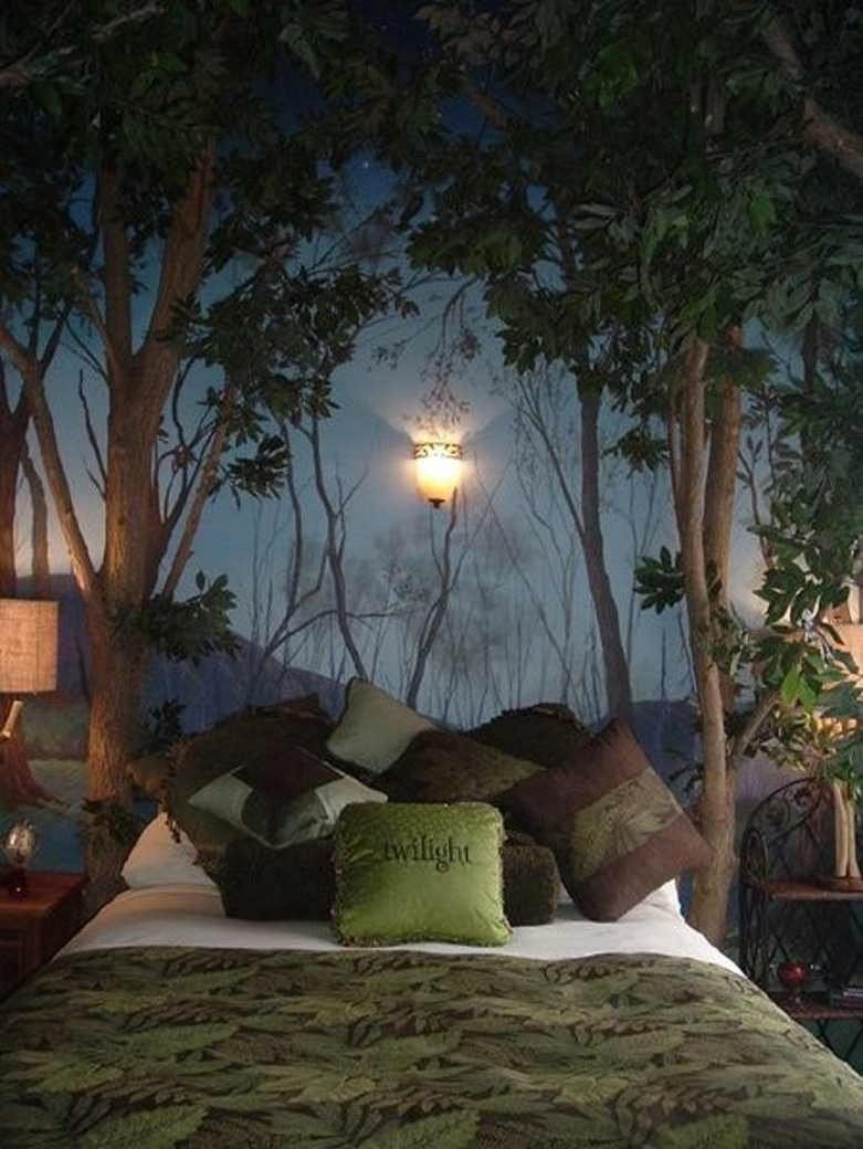 Спальня в стиле леса