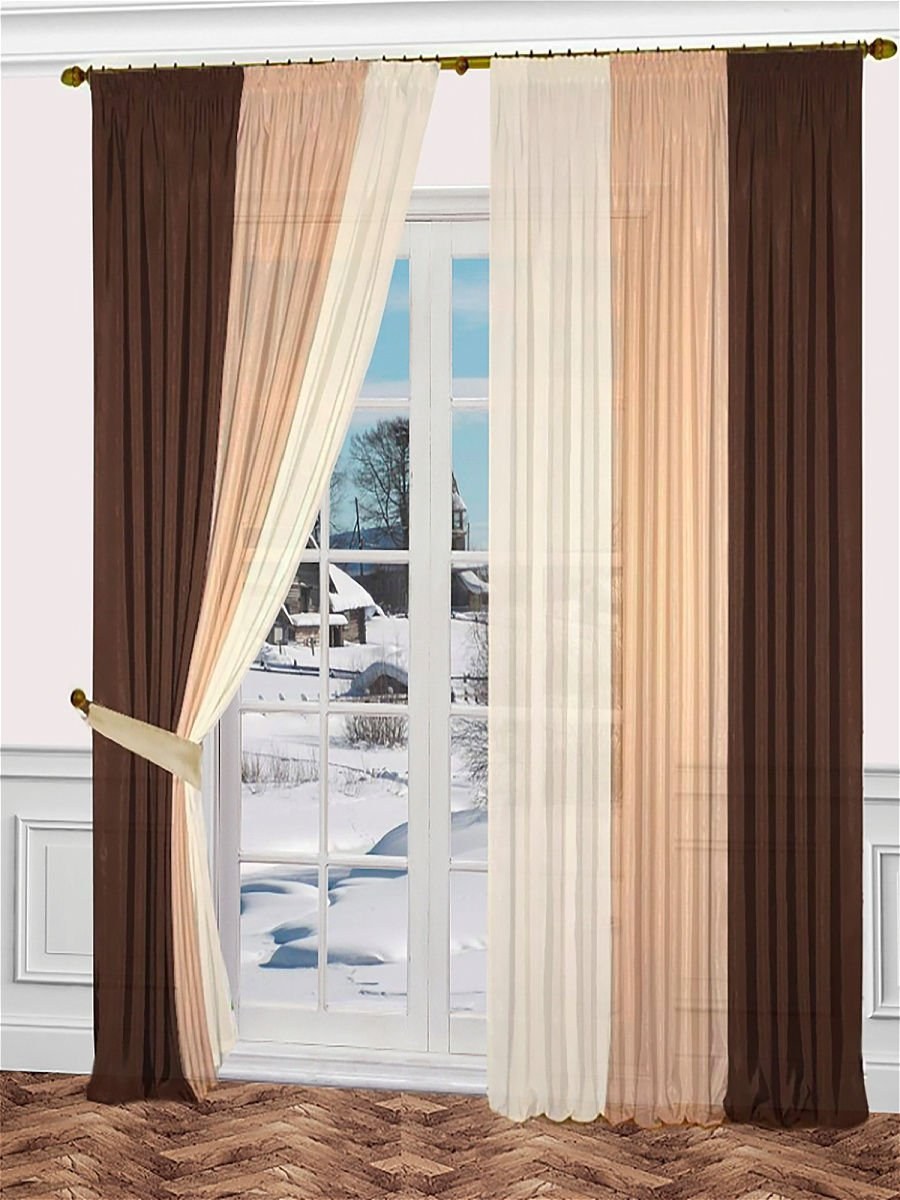 Двухцветные шторы Versace gr004