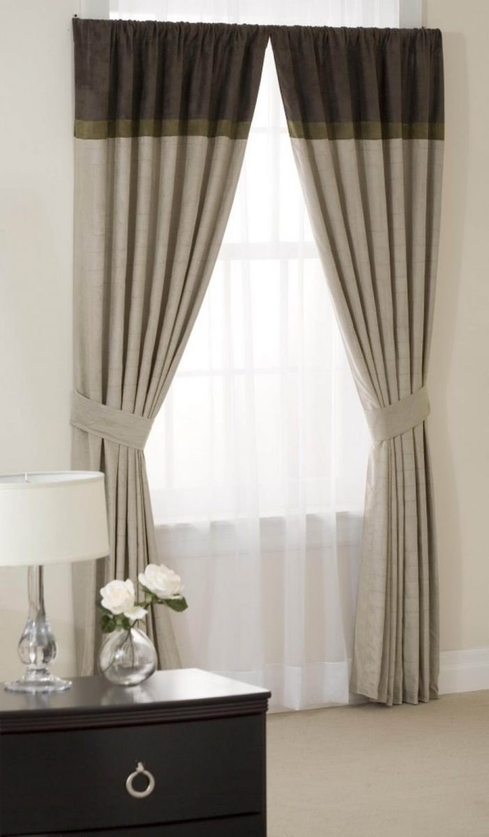 Двухцветные шторы для спальни